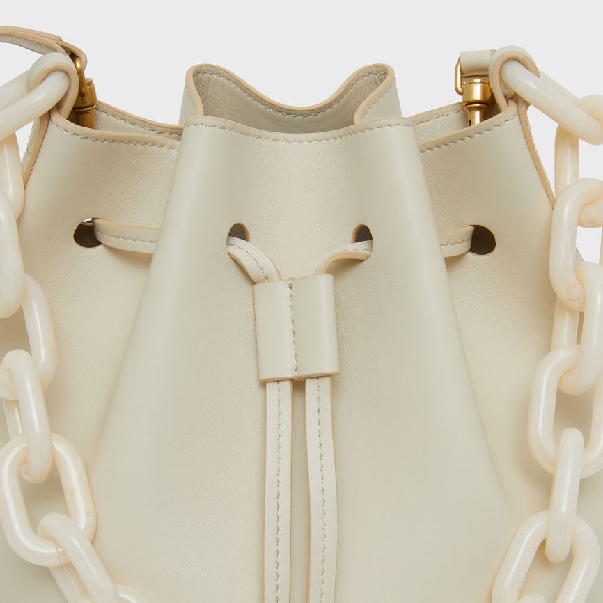 Women's Mansur Gavriel Twist Mini Bucket Bags Cream | AU 0M97DQ